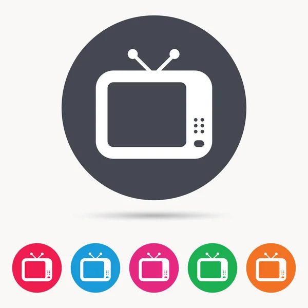 Icono de TV. Señal de televisión retro . — Vector de stock