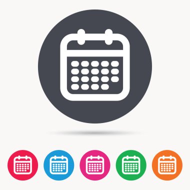 Takvim simgesini. Olaylar uyarı mektubu işareti.