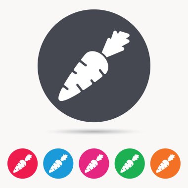 Havuç simgesi. Doğal sebze işareti.