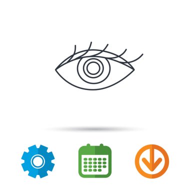 Göz simgesini. İnsan vizyon işareti.