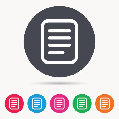 Dosya simgesi. Belge sayfa işareti.