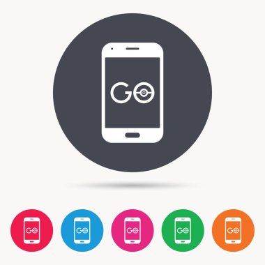 Smartphone oyun simgesi. Sembol gitmek.