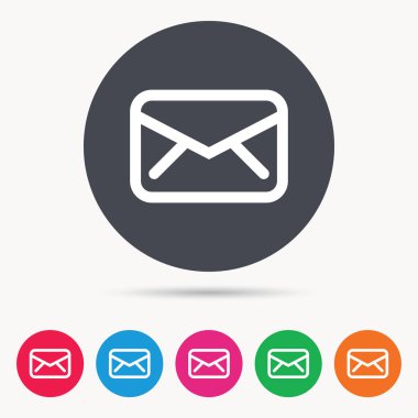 Zarf simgesi. İleti işaret gönder.