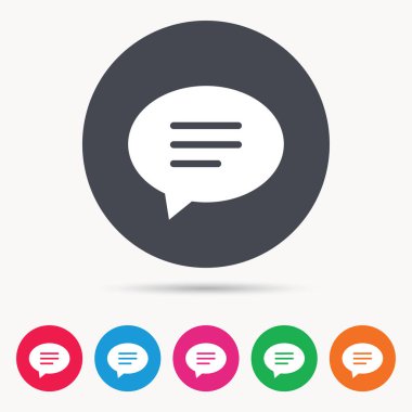 Konuşma balonu simgesinin. Sohbet işareti.