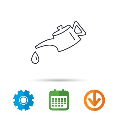 Motor yağı simgesi. Damla işaretiyle yakıt olabilir.