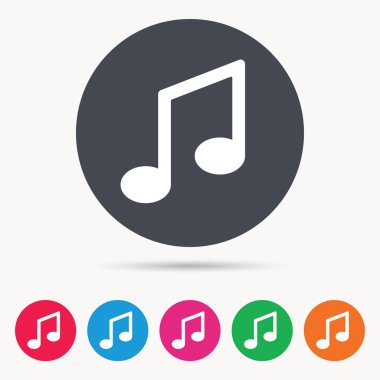 Müzik simgesi. Nota işareti.