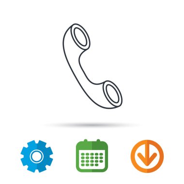 Telefon simgesi. Çağrı işareti.