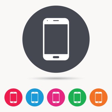 Akıllı telefon simgesi. Cep telefonu iletişim.