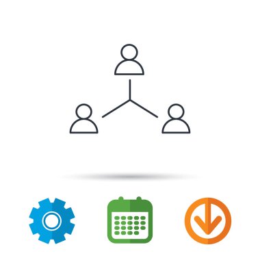 Ekip çalışması grup simgesi. İş topluluk oturum.