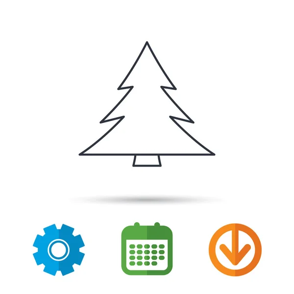 Christmas tree icon. Forest or nature sign. — Stock Vector