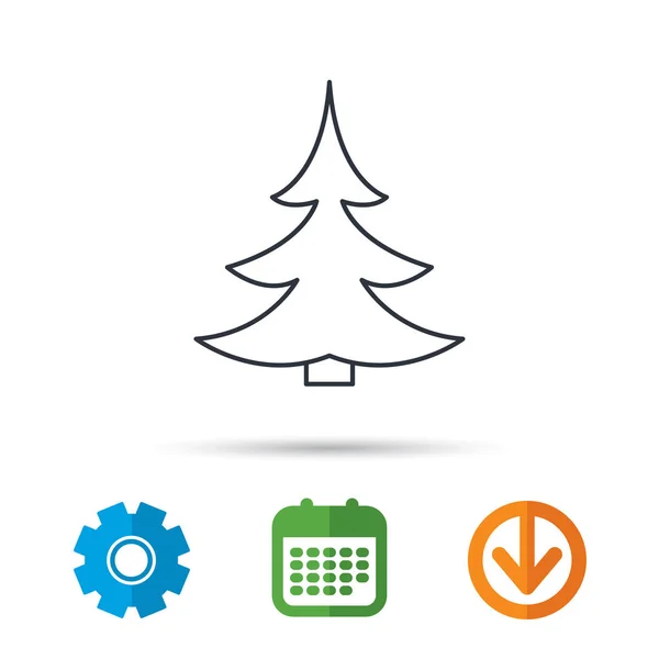 Christmas fir tree icon. Spruce sign. — Stock Vector