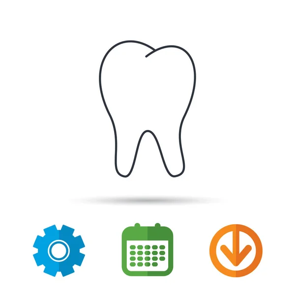 Tooth icon. Stomatology sign. — Stock Vector