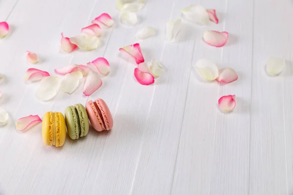 Makronenkuchen. bunte Mandelplätzchen. — Stockfoto