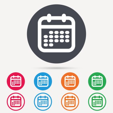 Takvim simgesini. Olaylar uyarı mektubu işareti.