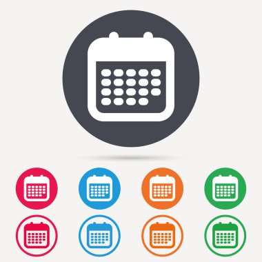 Takvim simgesini. Olaylar uyarı mektubu işareti.