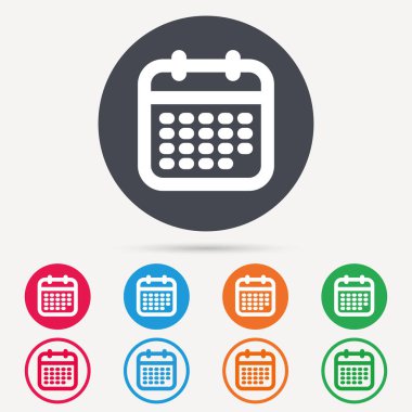 Takvim simgesini. Olaylar uyarı mektubu işareti.