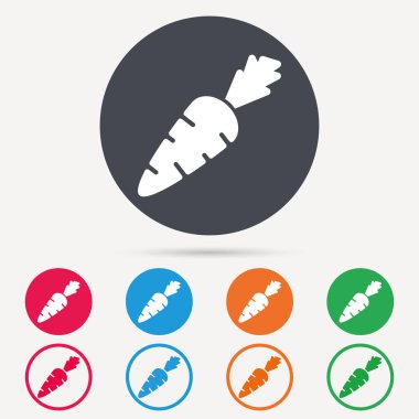 Havuç simgesi. Doğal sebze işareti.