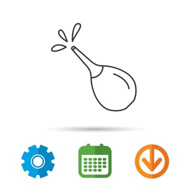 Tıbbi lavman simgesi. Lavman işareti.