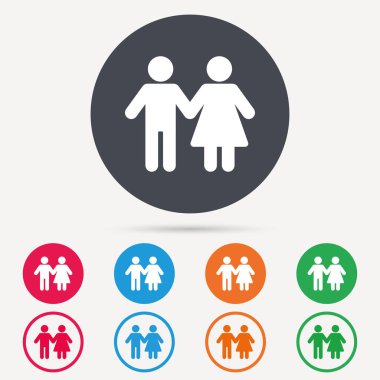 Çift simgesi. Geleneksel genç aile işareti.