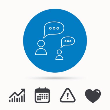 İletişim simgesi. Sohbet konuşma kabarcıklar işareti.