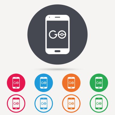 Smartphone oyun simgesi. Sembol gitmek.