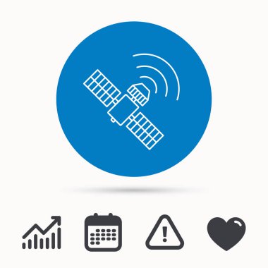 GPS simge. Uydu navigasyon işareti.