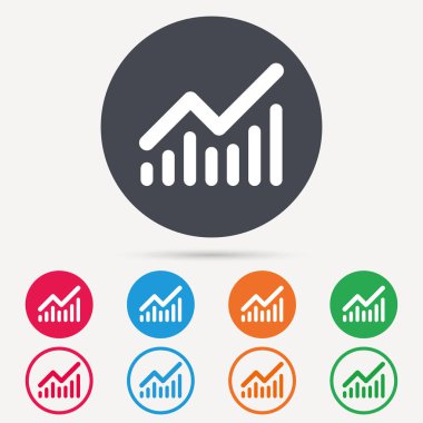 Grafik simgesi. İş analizi işareti grafik.