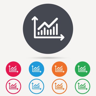 Grafik simgesi. İş analizi işareti grafik.