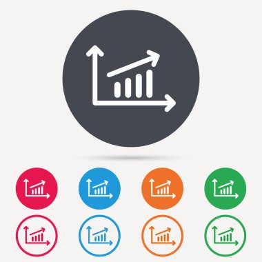 Grafik simgesi. İş analizi işareti grafik.