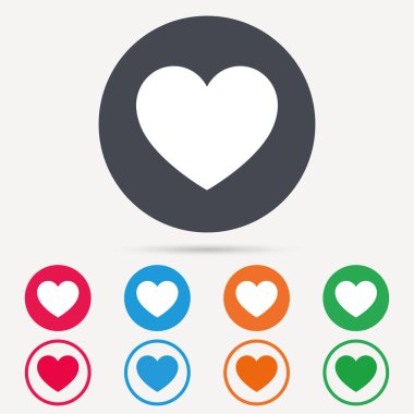 Kalp simgesi. Romantik aşk işareti.