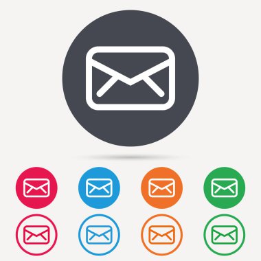 Zarf simgesi. İleti işaret gönder.