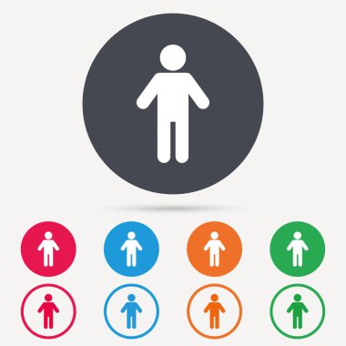 Adam simgesi. Erkek insan işareti.