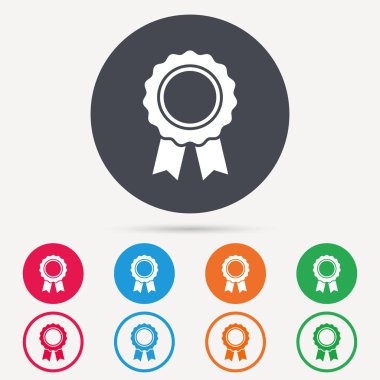 Madalya simgesi. Kazanan ödül amblemi işareti.