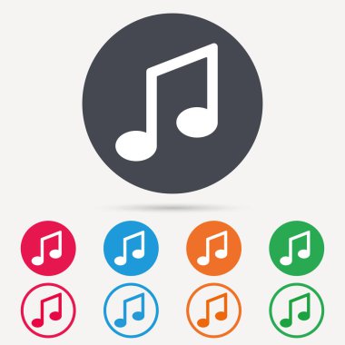 Müzik simgesi. Nota işareti.