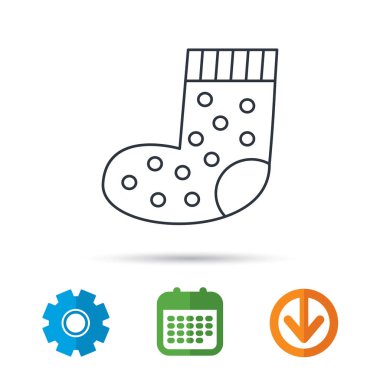 Çorap simgesi. Bebek iç çamaşırı işareti.