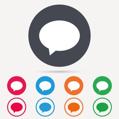 Konuşma balonu simgesinin. Sohbet işareti.