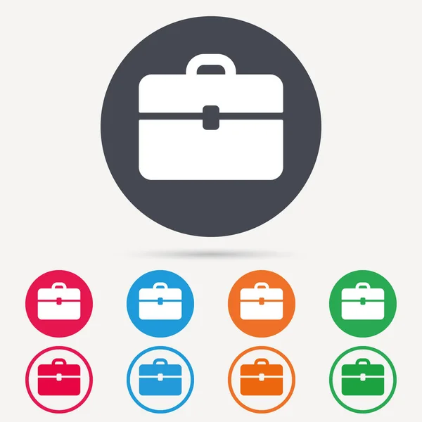 Briefcase icon. Diplomat handbag sign. — Stock Vector