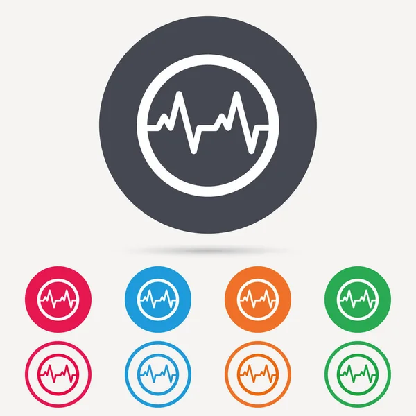 Heartbeat icon. Cardiology symbol. — Stock Vector