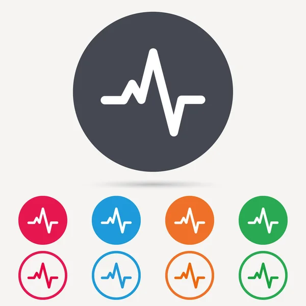 Ícone de batimento cardíaco. Símbolo da cardiologia . —  Vetores de Stock