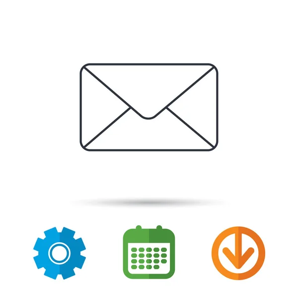 Envelop postpictogram. E-mail bericht teken. — Stockvector