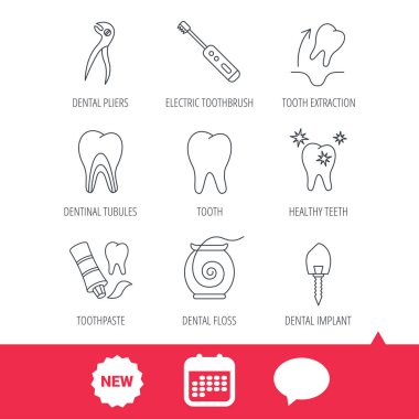 Diş çekimi, elektrikli diş fırçası simgeler.