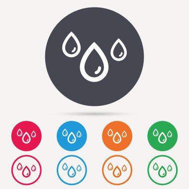 Su damla simgesi. Yağmurlu hava işareti.