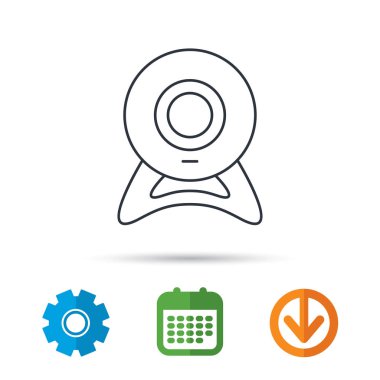 Web cam simgesi. Video kamera işareti.