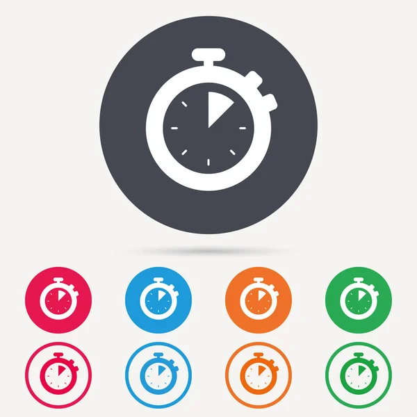 Stopwatch icon. Timer or clock device sign. — Stock Vector