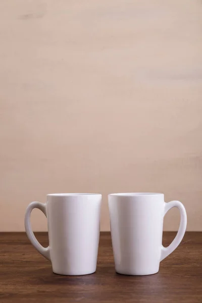Canecas rechonchudas. Mockup café ou xícaras de chá . — Fotografia de Stock