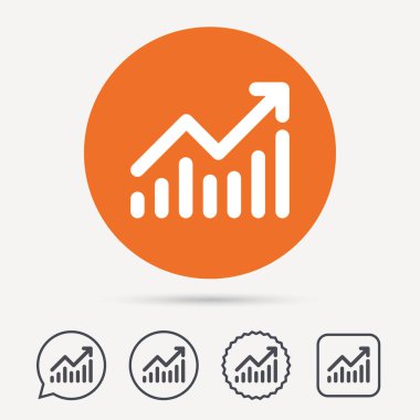 Grafik simgesi. İş analizi işareti grafik.