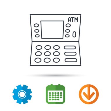 ATM simgesi. Otomatik Para Çekme işareti.