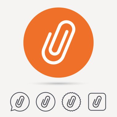 Ek simgesini. Ataş işareti.