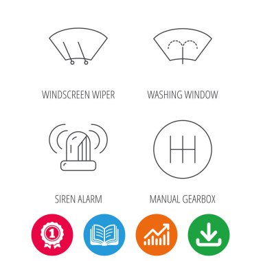 Manuel şanzıman, siren çalar ve yıkama pencere.