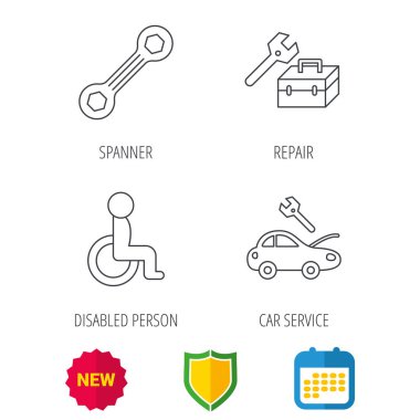 Araç kutusu, spanner aracı ve araba tamir Servisi.